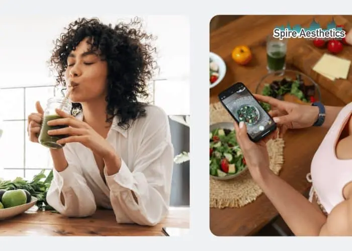 Image of woman looking into her diet and fat freezing Alton to improve her health